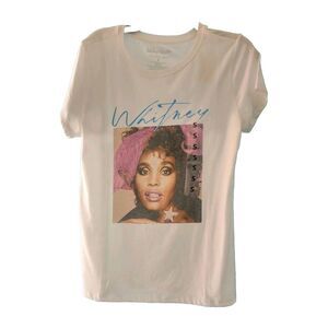 WHITNEY HOUSTON 80s Style Womens Graphic Tee Size Small Soft T Shirt Singer New